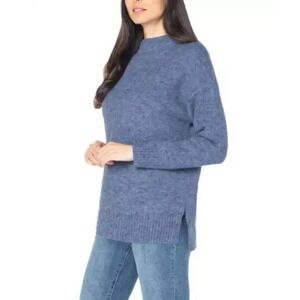 Well Worn Women's Soft Stretch Nep Yarn Sweater, Blue, Size M